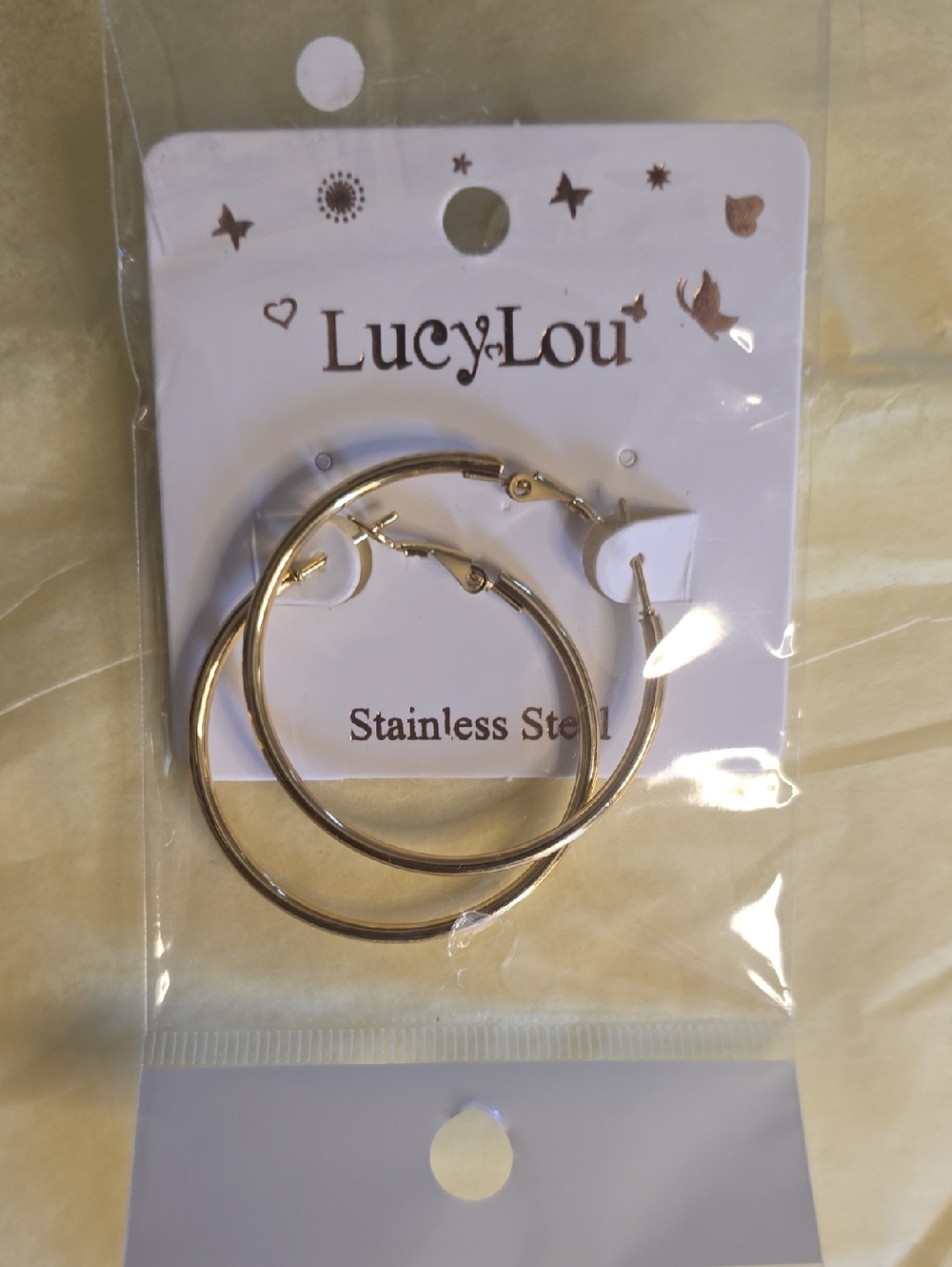 Menconi Bundle...Gold Stainless Steel Hoop Earrings - Classic Gold Hoops